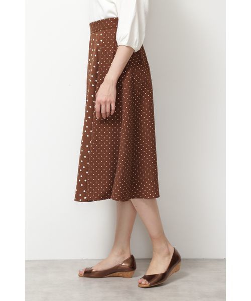 NATURAL BEAUTY BASIC（ナチュラルビューティーベーシック）の「【CanCam 5月号掲載】手洗い可能/ミックスドットプリントスカート（スカート・レディース・ブラウン系その他/ブルー系その他6・SMALL/MEDIUM）」の13枚目の写真