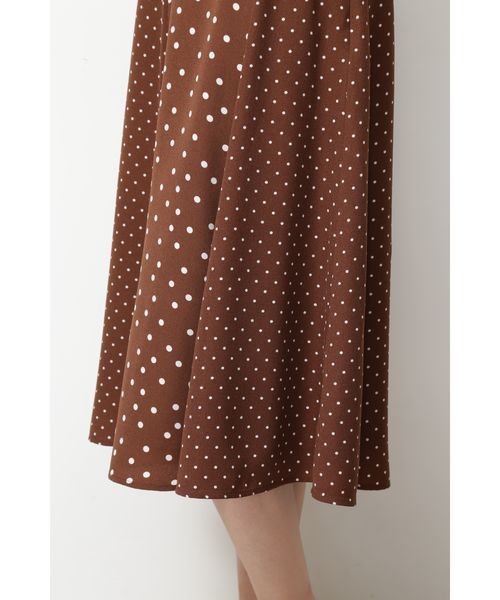 NATURAL BEAUTY BASIC（ナチュラルビューティーベーシック）の「【CanCam 5月号掲載】手洗い可能/ミックスドットプリントスカート（スカート・レディース・ブラウン系その他/ブルー系その他6・SMALL/MEDIUM）」の16枚目の写真