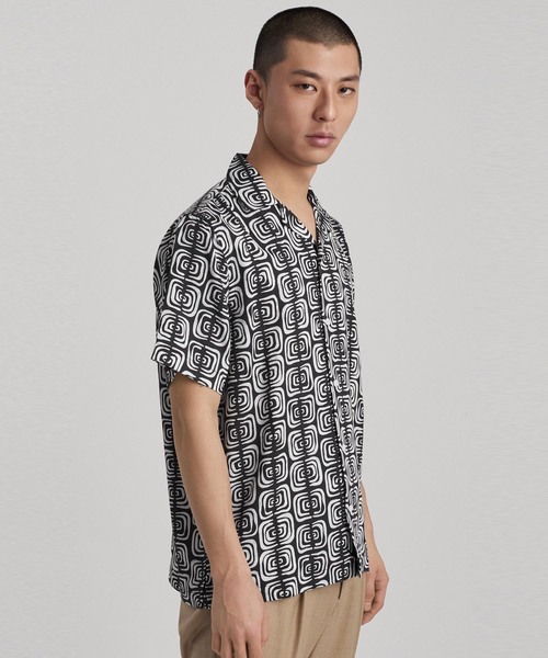 Saturdays NYC(サタデーズ ニューヨークシティ )の「Canty Kuba Cloth Short Sleeve Shirt(シャツ/ブラウス・メンズ・ブラック/ブルー・M/S/X-SMALL/X-LARGE/L)」の11枚目の写真