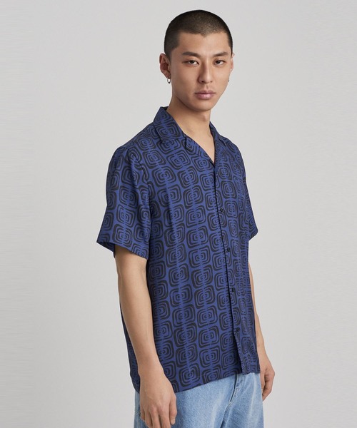 Saturdays NYC(サタデーズ ニューヨークシティ )の「Canty Kuba Cloth Short Sleeve Shirt(シャツ/ブラウス・メンズ・ブラック/ブルー・M/S/X-SMALL/X-LARGE/L)」の8枚目の写真