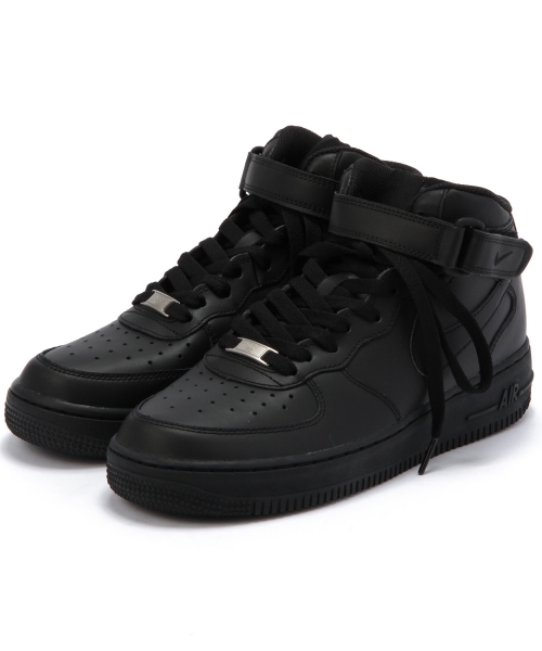 Another Edition(アナザーエディション)の「NIKE AIR FORCE 1MID GSж(スニーカー・レディース・ブラック/ホワイト・25cm/24cm/23cm)」の1枚目の写真