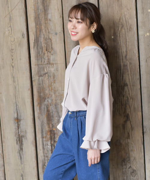 rps（アールピーエス）の「前開きバルーン袖ブラウス（シャツ/ブラウス