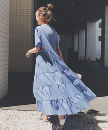 KOBE LETTUCE | ティアードボリュームマキシワンピース(ワンピース)