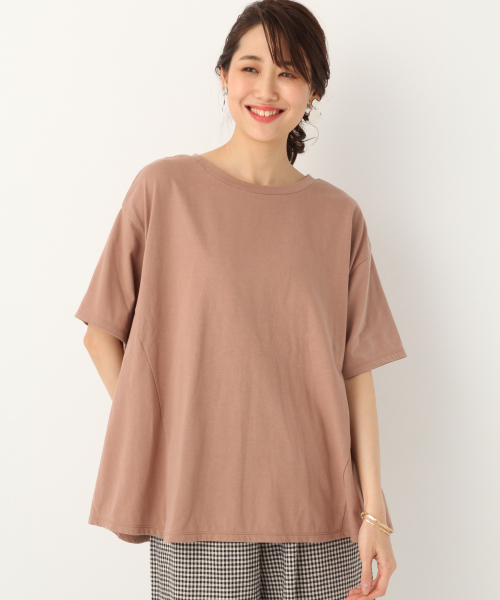 GLOBAL WORK（グローバルワーク）の「2WAYウエストデザインTEE/835072（Tシャツ/カットソー・レディース・ホワイト/イエロー/フューシャピンク/ブラック・FREE）」の4枚目の写真