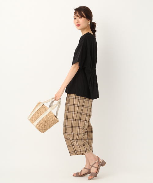 GLOBAL WORK（グローバルワーク）の「2WAYウエストデザインTEE/835072（Tシャツ/カットソー・レディース・ホワイト/イエロー/フューシャピンク/ブラック・FREE）」の6枚目の写真