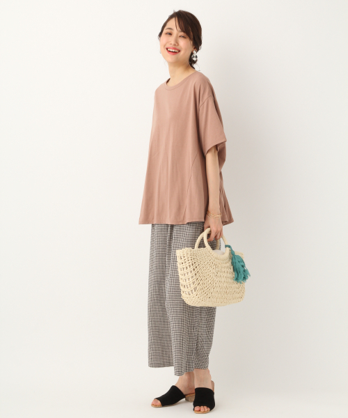 GLOBAL WORK（グローバルワーク）の「2WAYウエストデザインTEE/835072（Tシャツ/カットソー・レディース・ホワイト/イエロー/フューシャピンク/ブラック・FREE）」の7枚目の写真