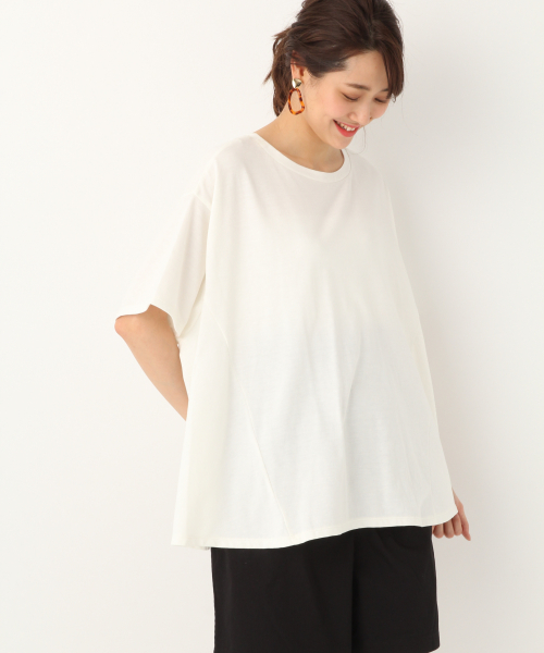 GLOBAL WORK（グローバルワーク）の「2WAYウエストデザインTEE/835072（Tシャツ/カットソー・レディース・ホワイト/イエロー/フューシャピンク/ブラック・FREE）」の9枚目の写真