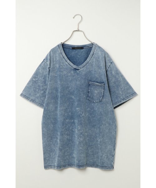 VENCEEXCHANGE(ヴァンスエクスチェンジ)の「デニム*タイダイビッグTシャツ(Tシャツ/カットソー・レディース・ライトブルー/ブルー・FREE)」の7枚目の写真
