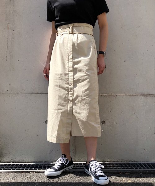 PAGEBOY（ページボーイ）の「ミリタリーナロースカート（スカート・レディース・オフホワイト/ブラック/カーキ・SMALL/MEDIUM）」の17枚目の写真