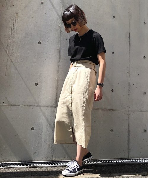 PAGEBOY（ページボーイ）の「ミリタリーナロースカート（スカート・レディース・オフホワイト/ブラック/カーキ・SMALL/MEDIUM）」の15枚目の写真