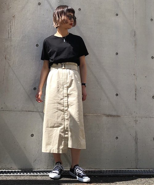 PAGEBOY（ページボーイ）の「ミリタリーナロースカート（スカート・レディース・オフホワイト/ブラック/カーキ・SMALL/MEDIUM）」の9枚目の写真