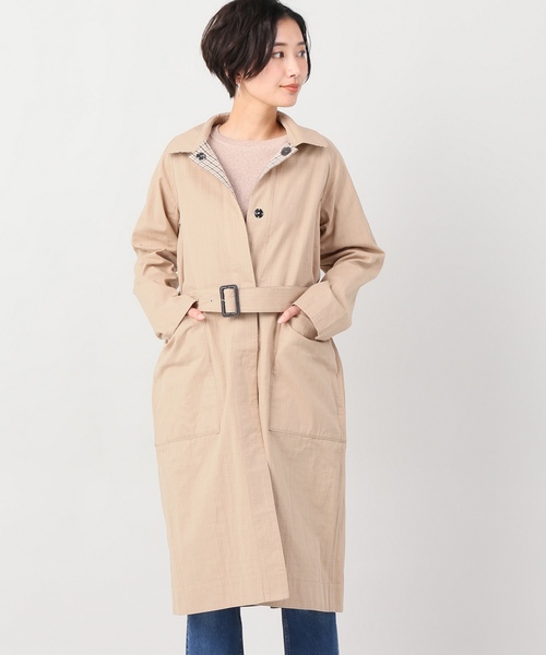 JOINT WORKS（ジョイントワークス）の「リバーシブルステンカラーコート（ステンカラーコート・レディース・ベージュ/グレー・FREE）」の3枚目の写真