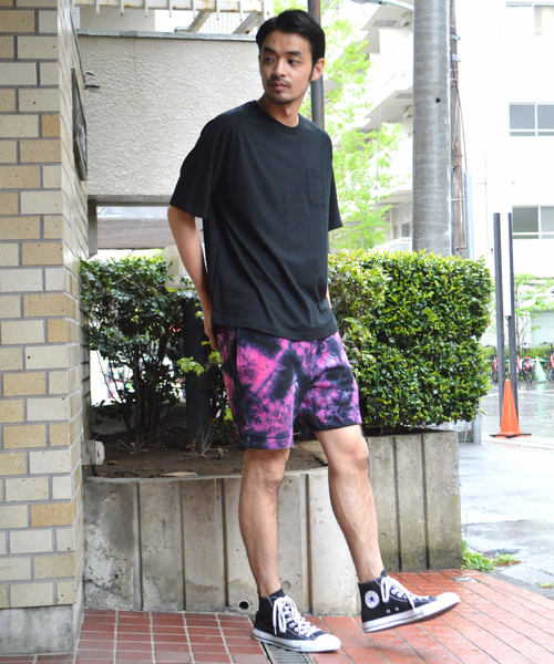 ROOPTOKYO(ループトウキョウ)の「CAL O LINE/キャルオーライン TIE-DYE SWEAT SHORTS(その他パンツ・メンズ・ブラック/パープル・M/L)」の4枚目の写真