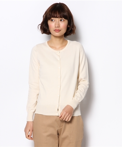 SHIPS for women（シップスフォーウィメン）の「コットン クルーネック カーディガン（カーディガン/ボレロ・レディース・ブルー/ホワイト/グレー/ベージュ/ピンク系その他/イエロー/グリーン・38/36）」の19枚目の写真