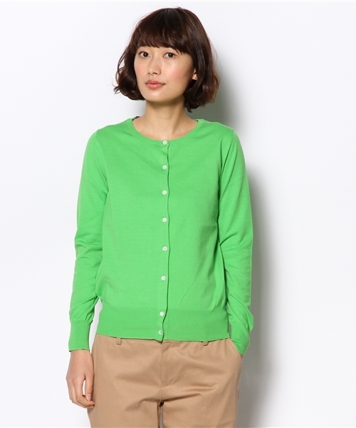 SHIPS for women（シップスフォーウィメン）の「コットン クルーネック カーディガン（カーディガン/ボレロ・レディース・ブルー/ホワイト/グレー/ベージュ/ピンク系その他/イエロー/グリーン・38/36）」の20枚目の写真