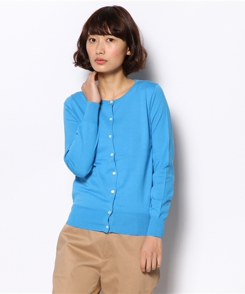 SHIPS for women（シップスフォーウィメン）の「コットン クルーネック カーディガン（カーディガン/ボレロ・レディース・ブルー/ホワイト/グレー/ベージュ/ピンク系その他/イエロー/グリーン・38/36）」の21枚目の写真