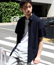 EDIFICE | コットン / シルク ブロード ワイドレギュラー ショートスリーブ シャツ(シャツ/ブラウス)