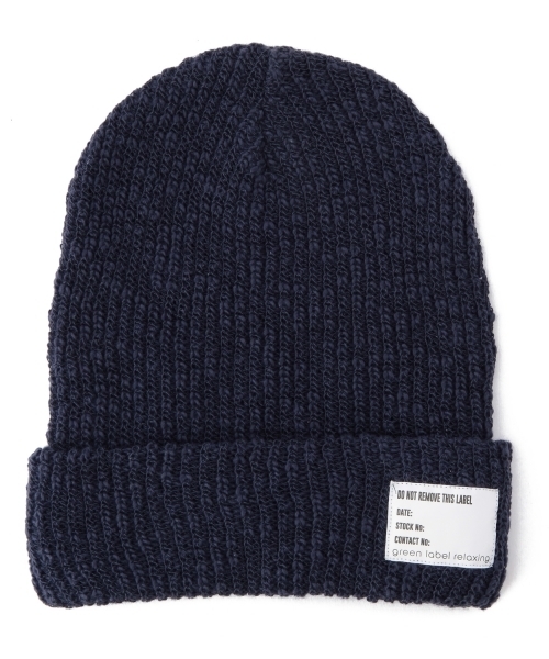 green label relaxing(グリーンレーベルリラクシング)の「CTN SLUB AZE ビーニー ◆(ニットキャップ/ビーニー・メンズ・ブラック/グレー/ワインレッド/ケリー/ロイヤルブルー/ネイビー/ホワイト・フリー)」の5枚目の写真