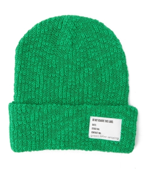 green label relaxing(グリーンレーベルリラクシング)の「CTN SLUB AZE ビーニー ◆(ニットキャップ/ビーニー・メンズ・ブラック/グレー/ワインレッド/ケリー/ロイヤルブルー/ネイビー/ホワイト・フリー)」の4枚目の写真