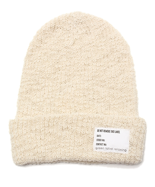 green label relaxing(グリーンレーベルリラクシング)の「CTN SLUB AZE ビーニー ◆(ニットキャップ/ビーニー・メンズ・ブラック/グレー/ワインレッド/ケリー/ロイヤルブルー/ネイビー/ホワイト・フリー)」の1枚目の写真