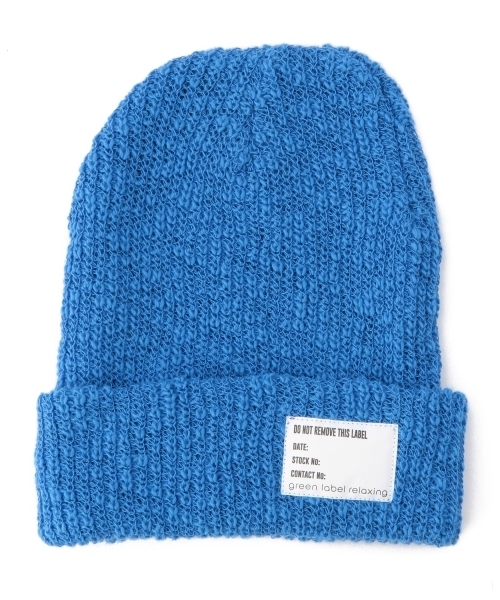 green label relaxing(グリーンレーベルリラクシング)の「CTN SLUB AZE ビーニー ◆(ニットキャップ/ビーニー・メンズ・ブラック/グレー/ワインレッド/ケリー/ロイヤルブルー/ネイビー/ホワイト・フリー)」の6枚目の写真