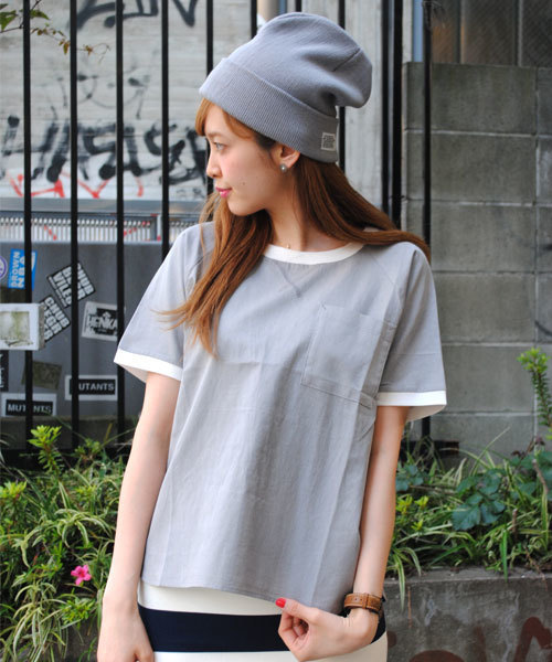 SILAS（サイラス）の「S/S TOP GINNY（Tシャツ/カットソー・レディース・ホワイト/グレー・ONE SIZE）」の2枚目の写真