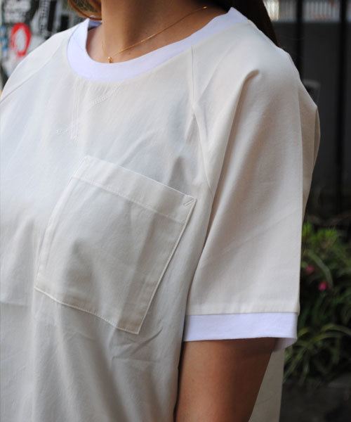 SILAS（サイラス）の「S/S TOP GINNY（Tシャツ/カットソー・レディース・ホワイト/グレー・ONE SIZE）」の5枚目の写真