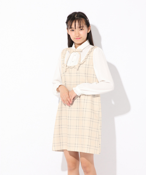 卒服 シャツレイヤードフウワンピース ワンピース ワンピース Repipi Repipi Armario レピピ ワンピース アルマリオ のファッション