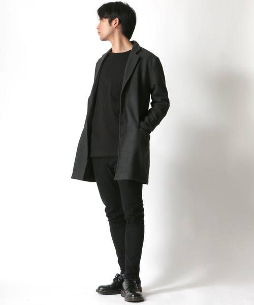 Lazar（ラザル）の「メルトン ウール チェスターコート（チェスターコート・メンズ・ブラック/ネイビー/グレー/カーキ/グレー系その他/ベージュ系その他/キャメル/チャコール・LL/M/L）」の18枚目の写真