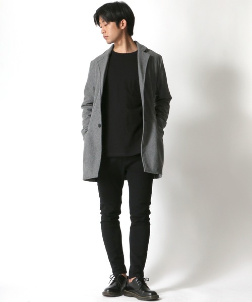 Lazar（ラザル）の「メルトン ウール チェスターコート（チェスターコート・メンズ・ブラック/ネイビー/グレー/カーキ/グレー系その他/ベージュ系その他/キャメル/チャコール・LL/M/L）」の15枚目の写真