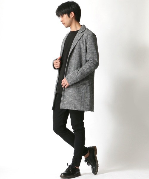 Lazar（ラザル）の「メルトン ウール チェスターコート（チェスターコート・メンズ・ブラック/ネイビー/グレー/カーキ/グレー系その他/ベージュ系その他/キャメル/チャコール・LL/M/L）」の16枚目の写真