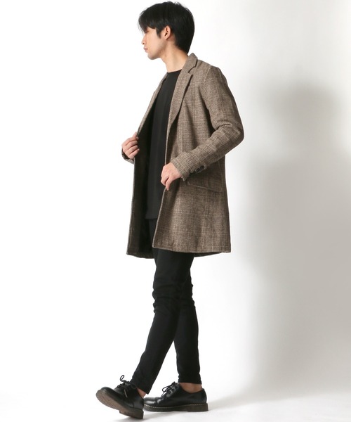 Lazar（ラザル）の「メルトン ウール チェスターコート（チェスターコート・メンズ・ブラック/ネイビー/グレー/カーキ/グレー系その他/ベージュ系その他/キャメル/チャコール・LL/M/L）」の21枚目の写真