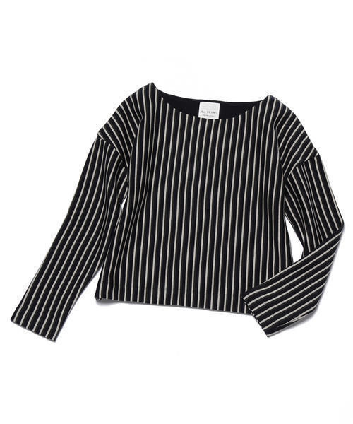 Ray BEAMS（レイビームス）の「Ray BEAMS / ストライプ ジャカード ボートネック（Tシャツ/カットソー・レディース・ワイン/ネイビー・ONE SIZE）」の17枚目の写真