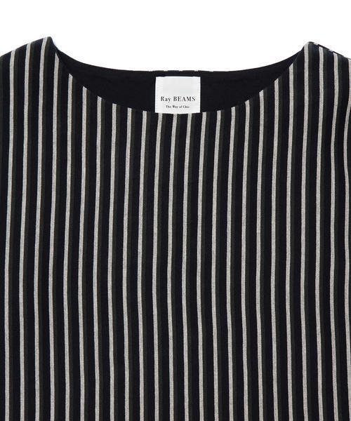 Ray BEAMS（レイビームス）の「Ray BEAMS / ストライプ ジャカード ボートネック（Tシャツ/カットソー・レディース・ワイン/ネイビー・ONE SIZE）」の11枚目の写真