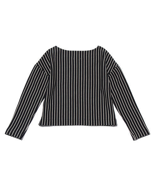 Ray BEAMS（レイビームス）の「Ray BEAMS / ストライプ ジャカード ボートネック（Tシャツ/カットソー・レディース・ワイン/ネイビー・ONE SIZE）」の14枚目の写真