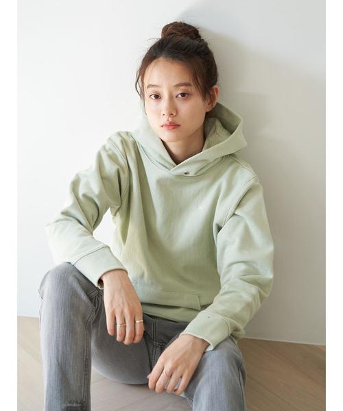 AMERICAN HOLIC(アメリカンホリック)の「刺繍ロゴ入りフード付き裏毛プルオーバー*(パーカー・レディース・チャコールグレー/オフホワイト/ミント/グレイッシュベージュ/イエロー・L/M)」の11枚目の写真