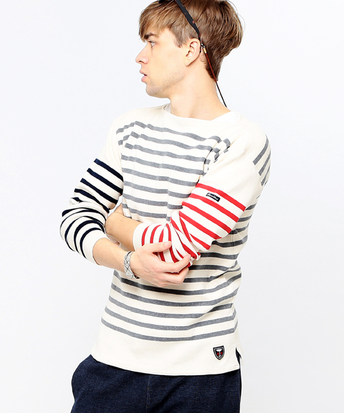 BEAMS LIGHTS Men's（ビームスライツ メンズ）の「Fileuse d'Arvor×BEAMS LIGHTS / 別注 クレイジーボーダーバスクシャツ（ニット/セーター・メンズ・その他1/その他2/その他3/その他4・MEDIUM/SMALL/LARGE/X-SMALL）」の2枚目の写真