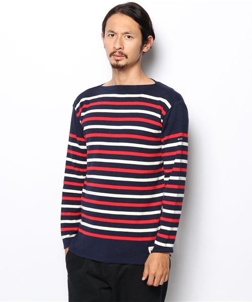 BEAMS LIGHTS Men's（ビームスライツ メンズ）の「Fileuse d'Arvor×BEAMS LIGHTS / 別注 クレイジーボーダーバスクシャツ（ニット/セーター・メンズ・その他1/その他2/その他3/その他4・MEDIUM/SMALL/LARGE/X-SMALL）」の3枚目の写真