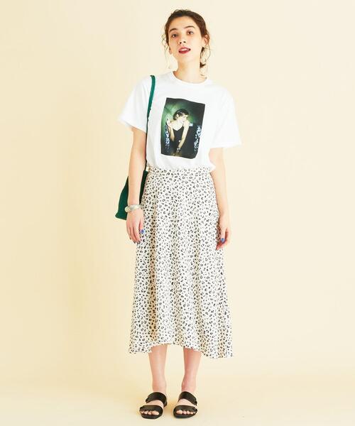 BEAUTY&YOUTH UNITED ARROWS（ビューティーアンドユースユナイテッドアローズ）の「BY∴ レオパードプリントフレアスカート о（スカート・レディース・オフホワイト/ブラック・L/M/S）」の3枚目の写真