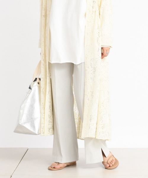 DouDou(ドゥドゥ)の「スタンドカラーレースワンピース(ワンピース・レディース・アイボリー/ミント・FREE)」の14枚目の写真