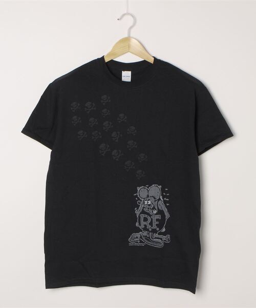 RAT FINK（ラットフィンク）の「【THRIFTY LOOK / スリフティールック】"RAT FINK（ラットフィンク） "PRINT TEE ビンテージ/ユーズドライクTシャツ（Tシャツ/カットソー・メンズ・ブルー/ブラック系その他/ブラック/サックスブルー/スミクロ/ブラック系その他2/ホワイト/レッド/ブラック系その他3/その他1/ホワイト系1/その他2・MEDIUM/LARGE/X-LARGE）」の4枚目の写真
