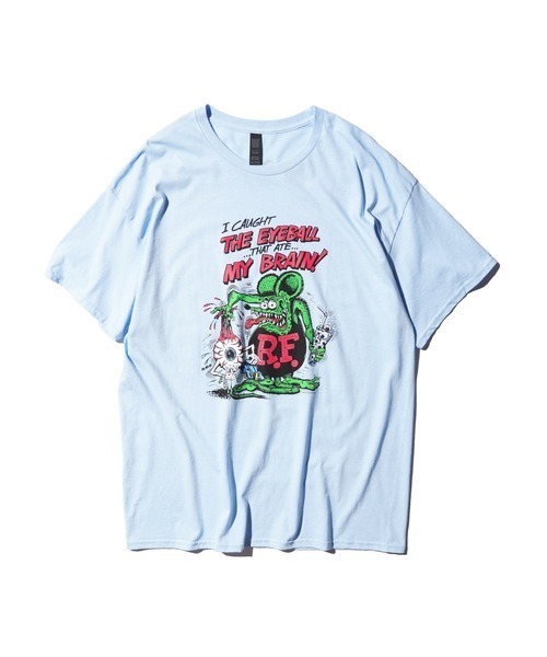 RAT FINK（ラットフィンク）の「【THRIFTY LOOK / スリフティールック】"RAT FINK（ラットフィンク） "PRINT TEE ビンテージ/ユーズドライクTシャツ（Tシャツ/カットソー・メンズ・ブルー/ブラック系その他/ブラック/サックスブルー/スミクロ/ブラック系その他2/ホワイト/レッド/ブラック系その他3/その他1/ホワイト系1/その他2・MEDIUM/LARGE/X-LARGE）」の8枚目の写真