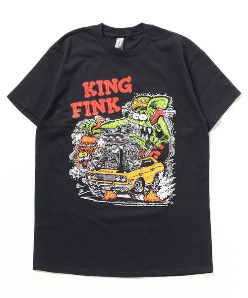 RAT FINK（ラットフィンク）の「【THRIFTY LOOK / スリフティールック】"RAT FINK（ラットフィンク） "PRINT TEE ビンテージ/ユーズドライクTシャツ（Tシャツ/カットソー・メンズ・ブルー/ブラック系その他/ブラック/サックスブルー/スミクロ/ブラック系その他2/ホワイト/レッド/ブラック系その他3/その他1/ホワイト系1/その他2・MEDIUM/LARGE/X-LARGE）」の6枚目の写真