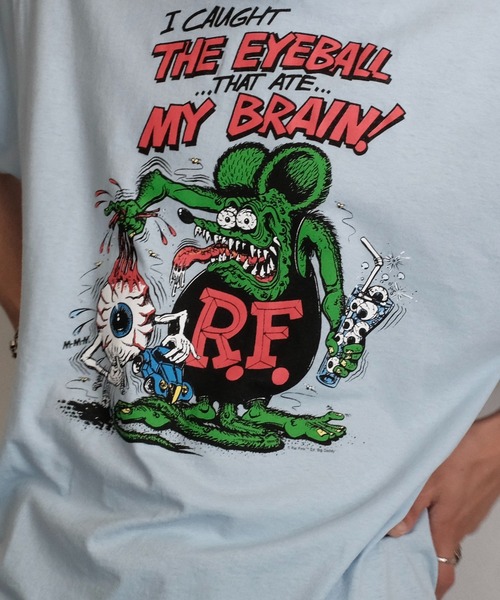 RAT FINK（ラットフィンク）の「【THRIFTY LOOK / スリフティールック】"RAT FINK（ラットフィンク） "PRINT TEE ビンテージ/ユーズドライクTシャツ（Tシャツ/カットソー・メンズ・ブルー/ブラック系その他/ブラック/サックスブルー/スミクロ/ブラック系その他2/ホワイト/レッド/ブラック系その他3/その他1/ホワイト系1/その他2・MEDIUM/LARGE/X-LARGE）」の20枚目の写真