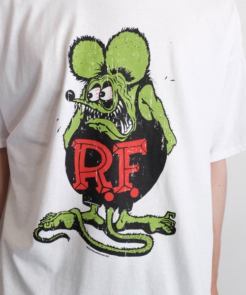 RAT FINK（ラットフィンク）の「【THRIFTY LOOK / スリフティールック】"RAT FINK（ラットフィンク） "PRINT TEE ビンテージ/ユーズドライクTシャツ（Tシャツ/カットソー・メンズ・ブルー/ブラック系その他/ブラック/サックスブルー/スミクロ/ブラック系その他2/ホワイト/レッド/ブラック系その他3/その他1/ホワイト系1/その他2・MEDIUM/LARGE/X-LARGE）」の13枚目の写真
