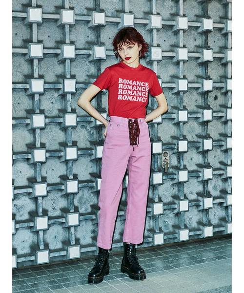 jouetie(ジュエティ)の「レースアップデニム(デニムパンツ・レディース・オフホワイト/ピンク/ブルー・SMALL/MEDIUM)」の6枚目の写真