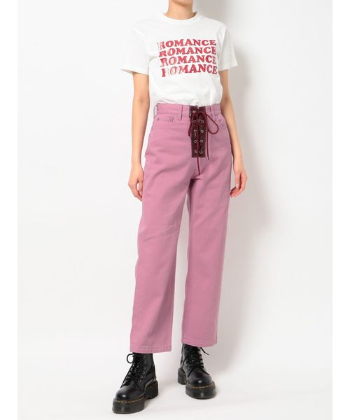 jouetie(ジュエティ)の「レースアップデニム(デニムパンツ・レディース・オフホワイト/ピンク/ブルー・SMALL/MEDIUM)」の12枚目の写真