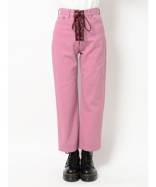 jouetie(ジュエティ)の「レースアップデニム(デニムパンツ・レディース・オフホワイト/ピンク/ブルー・SMALL/MEDIUM)」の17枚目の写真