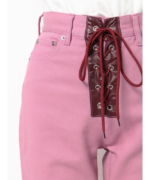 jouetie(ジュエティ)の「レースアップデニム(デニムパンツ・レディース・オフホワイト/ピンク/ブルー・SMALL/MEDIUM)」の20枚目の写真