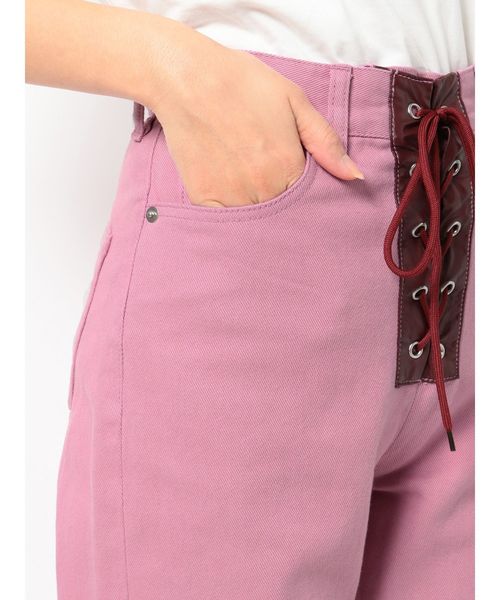 jouetie(ジュエティ)の「レースアップデニム(デニムパンツ・レディース・オフホワイト/ピンク/ブルー・SMALL/MEDIUM)」の5枚目の写真